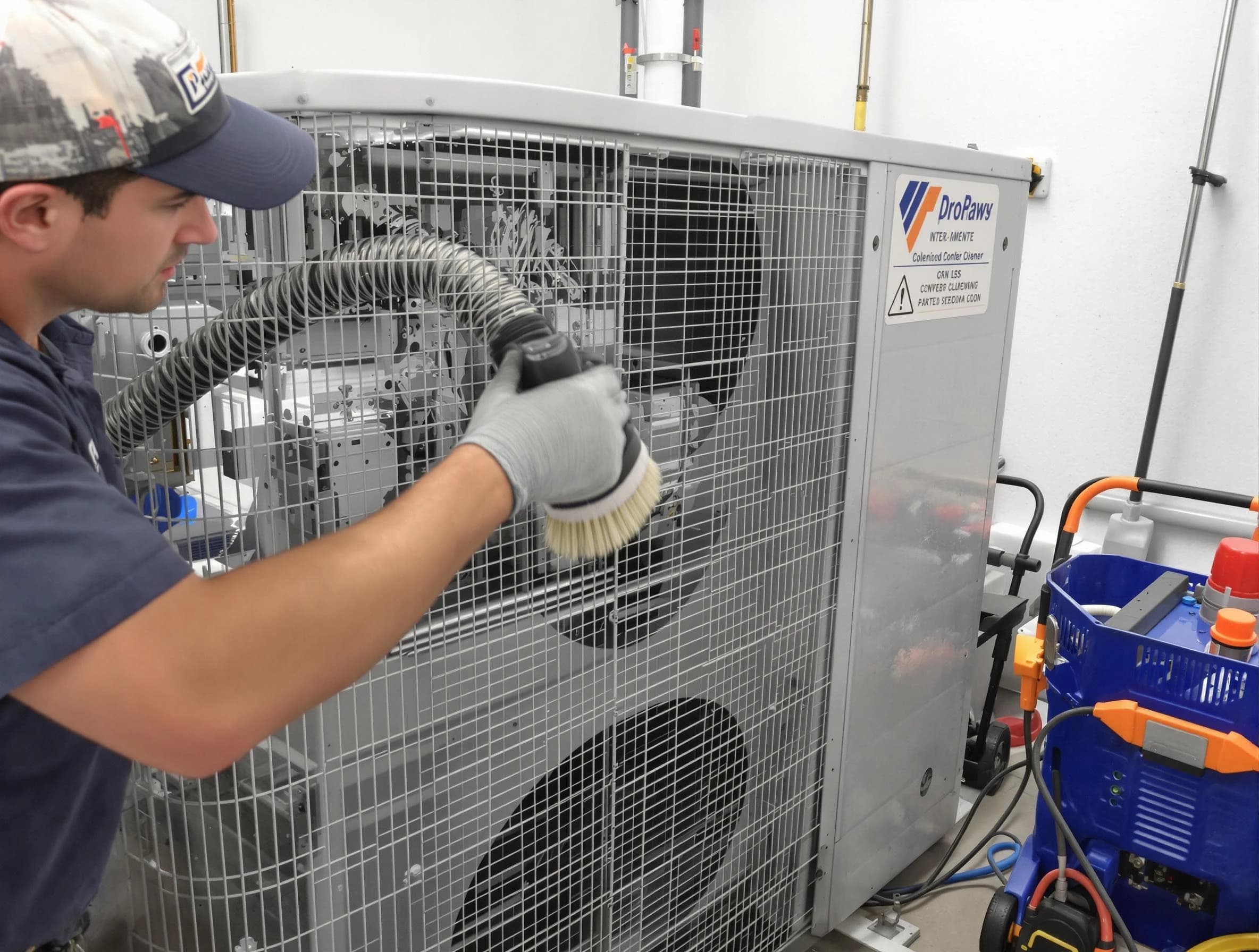 Dickson Air Duct Cleaning specialist performing precision AC coil cleaning for improved system performance in Dickson
