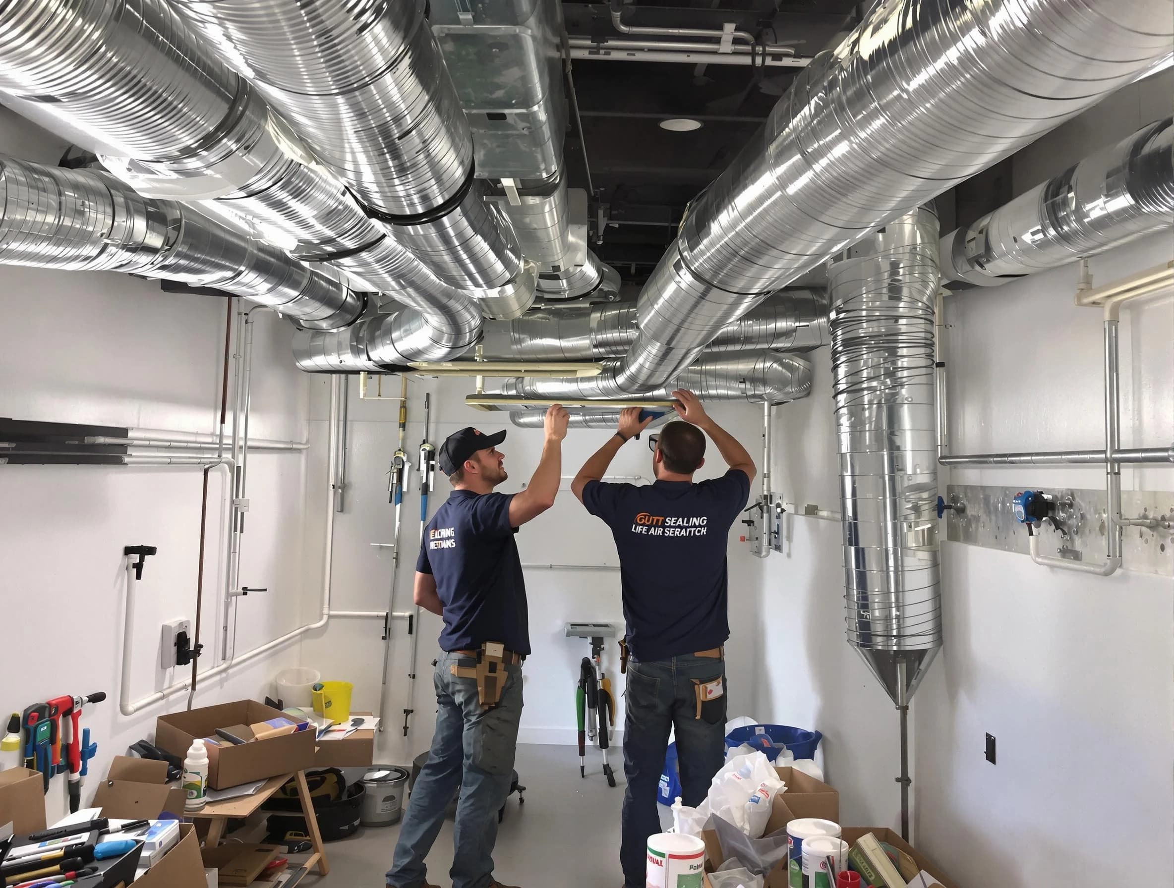 Dickson Air Duct Cleaning technician applying professional duct sealing solutions in Dickson