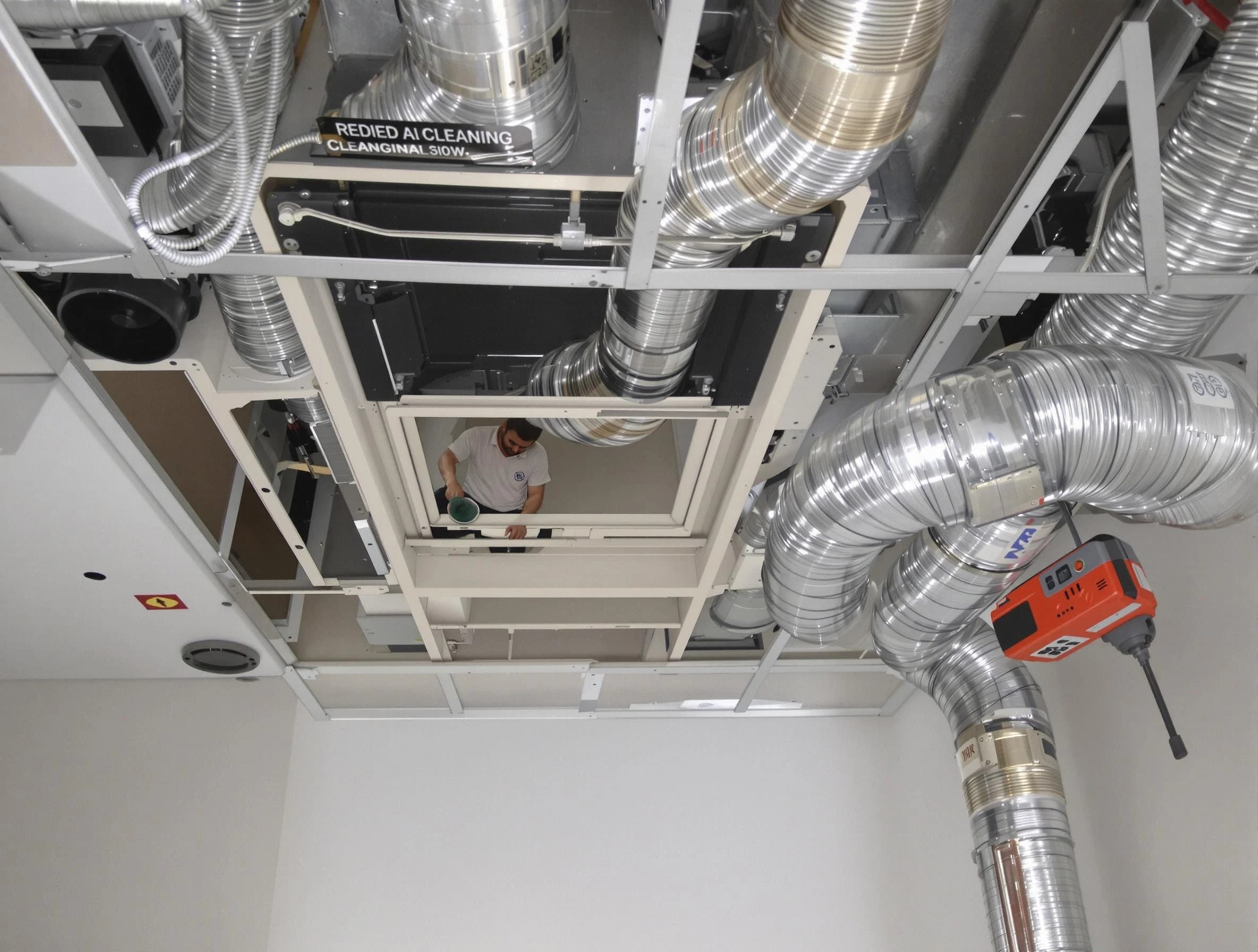 Dickson Air Duct Cleaning technician performing detailed central duct system cleaning in Dickson