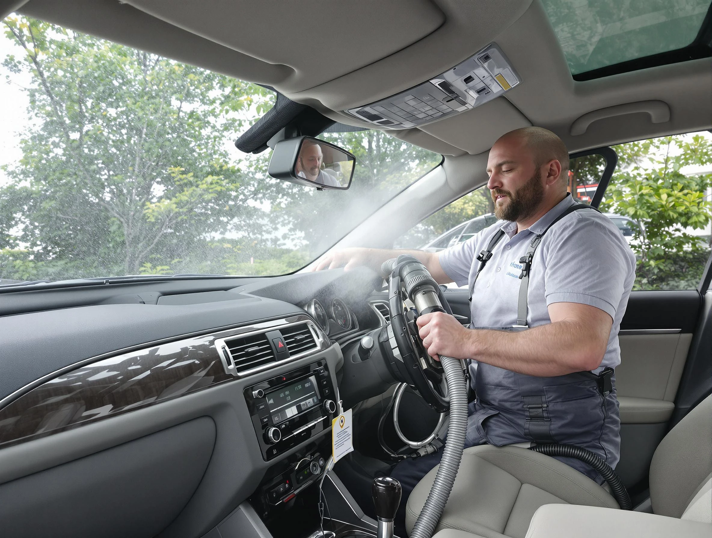 Dickson Air Duct Cleaning specialist performing professional car duct cleaning in Dickson